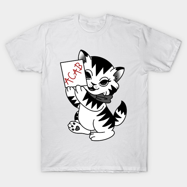 ACAB Kitty T-Shirt by drawingsbydarcy